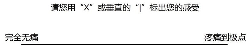 图1. 视觉模拟量表（visual analogue scale, VAS） Figure 1. Visual analogue scale (VAS)